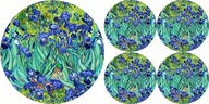 Sada okrúhlych filcových stolových podložiek do kuchyne, 33 cm 16 cm FLORA IRISES Sada okrúhlych filcových stolových podložiek do kuchyne, 33 cm 16 cm FLORA IRISES