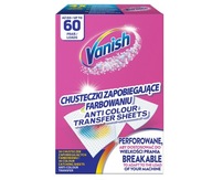 Vanish obrúsky, ktoré zachytávajú farebné farbivá 60 pr Vanish obrúsky, ktoré zachytávajú farebné farbivá 60 pr