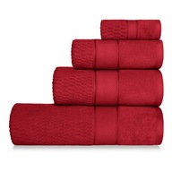 Červený velúrový uterák 100x150 PERU 100% bavlna
