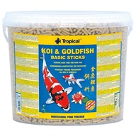 Základné tyčinky pre tropické Koi a zlaté rybky 5L krmivo