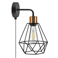 Medená nástenná LED lampa s diamantovým drôtom Medená nástenná LED lampa s diamantovým drôtom