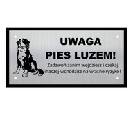 Ceduľka s nápisom - POZOR PES - uvoľnená! Ceduľka s nápisom - POZOR PES - uvoľnená!