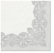 Svadobné čipkované obrúsky z netkanej textílie, strieborné, 50 ks