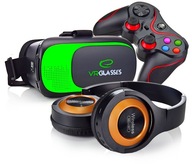 Súprava VR GLASSES + BLUETOOTH REMOTE so slúchadlami Súprava VR GLASSES + BLUETOOTH REMOTE so slúchadlami