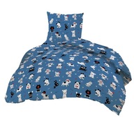 Bavlnené obliečky 160x100 60x40 pre deti 189blu Bavlnené obliečky 160x100 60x40 pre deti 189blu