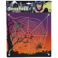 Halloween GLOW-IN-DARK SPIDER WEB na sklo