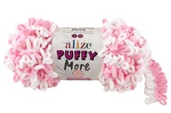 Priadza Alize Puffy More č. 6267 dvojfarebná, ružová a biela, pre deti 150g Priadza Alize Puffy More č. 6267 dvojfarebná, ružová a biela, pre deti 150g