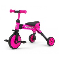 Trojkolesový balančný bicykel 2v1 GRANDE, ružový