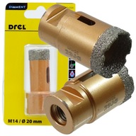 Korunný vrták DREL, diamantová dierová píla na kameninové dlaždice, 25 mm.