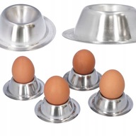 Hrnček na vajíčka, oceľový stojan na vajíčka, 4 ks