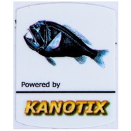 Samolepka Powered by KANOTIX 19 x 24 mm Samolepka Powered by KANOTIX 19 x 24 mm