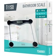 Kúpeľňová LCD váha TEPLENÉ SKLO 180kg TEESA kúpeľňová digitálna presná