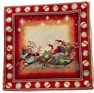 Vianočná gobelínová obliečka na vankúš LUX 42x42 Santa Claus na saniach Vianočná gobelínová obliečka na vankúš LUX 42x42 Santa Claus na saniach