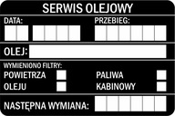 Servisné nálepky VÝMENA OLEJA 80 ks, vodeodolné Servisné nálepky VÝMENA OLEJA 80 ks, vodeodolné