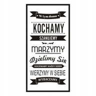 Nápis nálepky na stenu - V tomto dome milujeme 175 Nápis nálepky na stenu - V tomto dome milujeme 175