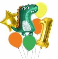 Sada balónov so zeleným dinosaurom k narodeninám Sada balónov so zeleným dinosaurom k narodeninám