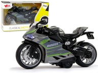 Športový motocykel Sivé pruhy 1:12 Pohon ťahom dozadu Športový motocykel Sivé pruhy 1:12 Pohon ťahom dozadu