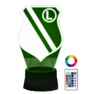 LEGIA VARŠAVA STOLNÁ LAMPA LOGO NOČNEJ LAMPY PODSVETLENÉ 3D + DIAĽKOVÉ OVLÁDANIE LEGIA VARŠAVA STOLNÁ LAMPA LOGO NOČNEJ LAMPY PODSVETLENÉ 3D + DIAĽKOVÉ OVLÁDANIE