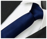 Klasická hladká jednofarebná kravata NAVY BLUE R2 Klasická hladká jednofarebná kravata NAVY BLUE R2