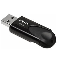PENDRIVE ATTACHE4 PNY USB 2.0 BLACK 64 GB PENDRIVE ATTACHE4 PNY USB 2.0 BLACK 64 GB
