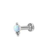 TYTAN labret 1,2x6 dekorácia klaster opál WH m06 TYTAN labret 1,2x6 dekorácia klaster opál WH m06