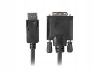 DisplayPort v1.2 - DVI-D 1,8 m čierny kábel DualLin