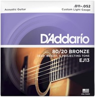 Struny pre akustickú gitaru D'ADDARIO EJ13 11-52 Struny pre akustickú gitaru D'ADDARIO EJ13 11-52