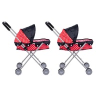 2 bábiky Vozíky Push Cart Push Carts Play