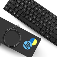 HP PRO!| Tichá kancelárska USB klávesnica| Rozloženie PL /US + azbuka |BLACK SLIM HP PRO!| Tichá kancelárska USB klávesnica| Rozloženie PL /US + azbuka |BLACK SLIM