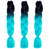 3x Ombre farbené syntetické vlasy na vrkoče 3x Ombre farbené syntetické vlasy na vrkoče