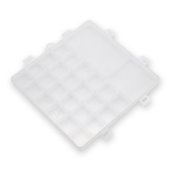 Plastová nádoba na korálky 19x20x1,8cm 26 sekcií, 3 veľkosti sekcií, 1ks Plastová nádoba na korálky 19x20x1,8cm 26 sekcií, 3 veľkosti sekcií, 1ks
