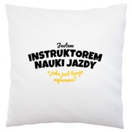 Supervýkonný biely vankúš inštruktora autoškoly Supervýkonný biely vankúš inštruktora autoškoly