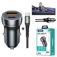 RÝCHLA NABÍJAČKA DO AUTO 20W 1x USB-C 1x USB-A + USB-C KÁBEL SÚČASŤOU RÝCHLA NABÍJAČKA DO AUTO 20W 1x USB-C 1x USB-A + USB-C KÁBEL SÚČASŤOU