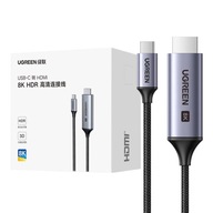 USB-C - ADAPTÉR HDMI UGREEN 8K 1,5M 2 PREVÁDZKOVÉ REŽIMY ČISTIŤ ČISTÝ OBRAZ