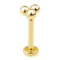 NÁUŠNICE ZLATÉ UŠKO HELIX TITANIUM LABRET 1,2/8 NÁUŠNICE ZLATÉ UŠKO HELIX TITANIUM LABRET 1,2/8