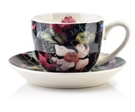 Šálka na kávu KVETINOVÝ VZOR Porcelánová podšálka Šálka na kávu KVETINOVÝ VZOR Porcelánová podšálka