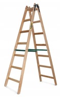 Drevený maliarsky rebrík, obojstranný, 2x7 schodíkov