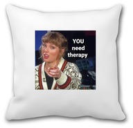 Darčekový vankúšik Taylor Swift You Therapy pre fanúšika Darčekový vankúšik Taylor Swift You Therapy pre fanúšika