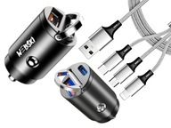 Silná QC 3.0 nabíjačka do auta 2xUSB + kábel Silná QC 3.0 nabíjačka do auta 2xUSB + kábel