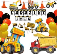 Sada BALÓNOV AUTÁ BOB STAVEBNÉ RÝPADLO banner + MENO Sada BALÓNOV AUTÁ BOB STAVEBNÉ RÝPADLO banner + MENO