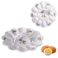 TANIER NA VAJEC PORCELÁNOVÝ TANIER 12 RUKOVÄŤ NA VAJCIA TANIER NA VAJEC PORCELÁNOVÝ TANIER 12 RUKOVÄŤ NA VAJCIA