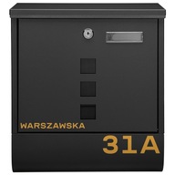 POŠTOVNÁ SCHRÁNKA NA LISTY ČIERNA + ZLATÝ VZOR POŠTOVNÁ SCHRÁNKA NA LISTY ČIERNA + ZLATÝ VZOR