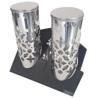 MODERNÁ KOVOVÁ HLADKA z ocele, dvojitá oceľová lampa DUET na hrob MODERNÁ KOVOVÁ HLADKA z ocele, dvojitá oceľová lampa DUET na hrob