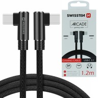SWISSTEN Uhlový nabíjací kábel USB-C - USB-C 1,2 m SWISSTEN Uhlový nabíjací kábel USB-C - USB-C 1,2 m
