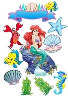 Oblátková torta MERMAID ARIEL + MENO cukor potlač A4 Oblátková torta MERMAID ARIEL + MENO cukor potlač A4