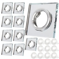 10x SKLENENÁ STROPNÁ LAMPA + HALOGÉN GU10 10x SKLENENÁ STROPNÁ LAMPA + HALOGÉN GU10