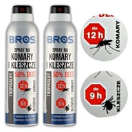 DEET sprej na komáre a kliešte 50% 180ml Bros x2 DEET sprej na komáre a kliešte 50% 180ml Bros x2