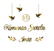 GIRLAND BANNER IHS COMMUNION dekorácie s MENOM GIRLAND BANNER IHS COMMUNION dekorácie s MENOM