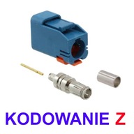 FAKRA zásuvkový konektor pre kábel RG174 Kód - Z FAKRA zásuvkový konektor pre kábel RG174 Kód - Z