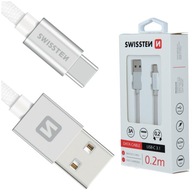 KÁBEL USB-C nabíjací kábel 0,2m 3A SWISSTEN KÁBEL USB-C nabíjací kábel 0,2m 3A SWISSTEN